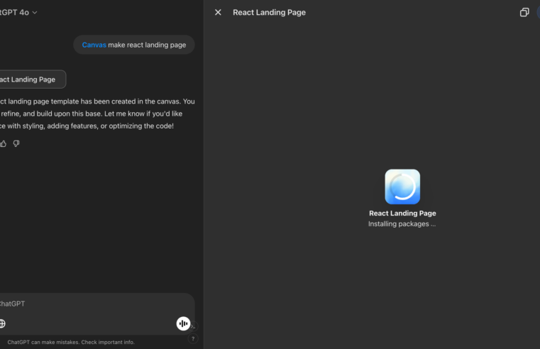 OpenAI Canvas Evolui com Ferramentas HTML; React Ainda Não Está Pronto