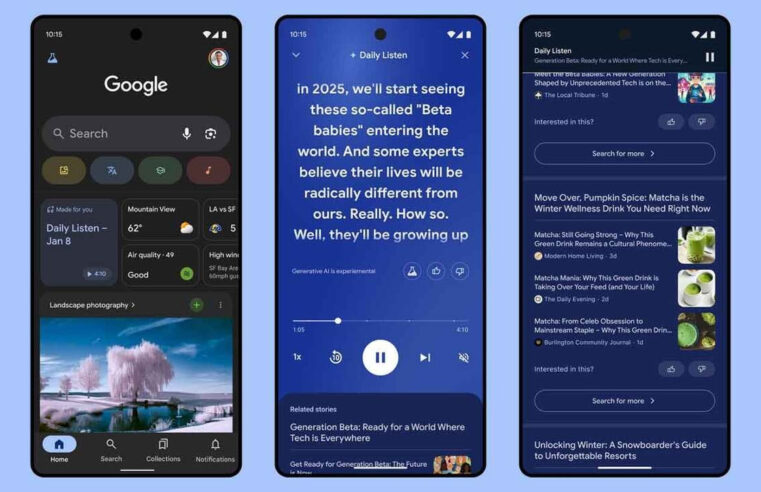 Google Testa ‘Daily Listen’, Podcasts Personalizados com IA